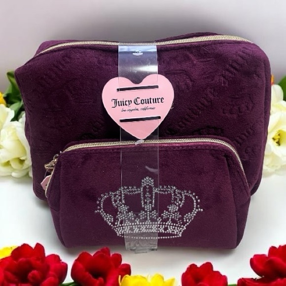 Juicy Couture Handbags - New Juicy Couture Plum purple cosmetic and Travel Toiletry Set
